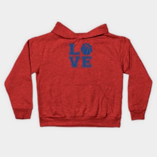 I Love Basketball - Big Letters Kids Hoodie